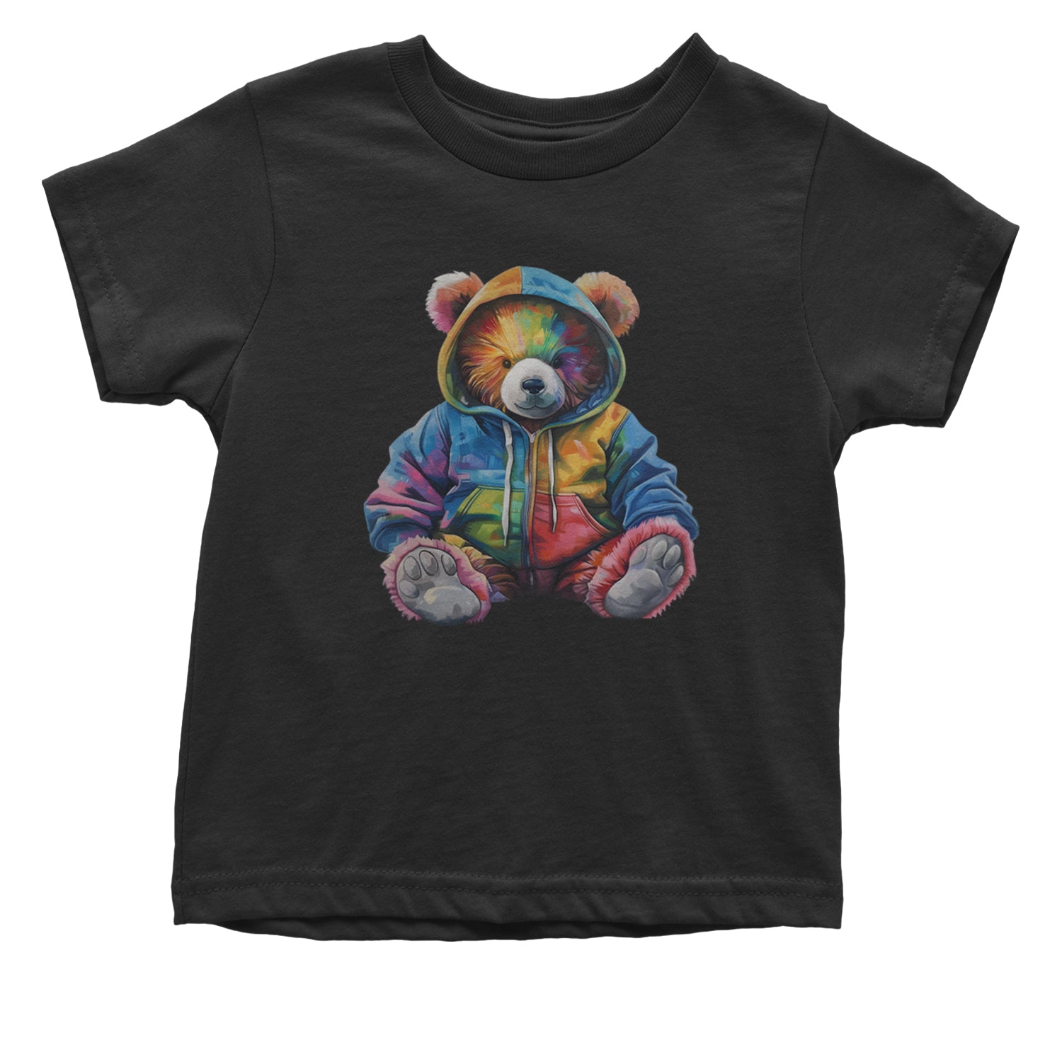 Rainbow Streetwear Urban Graffiti Bear Infant One-Piece Romper Bodysuit Or Toddler T-shirt Black