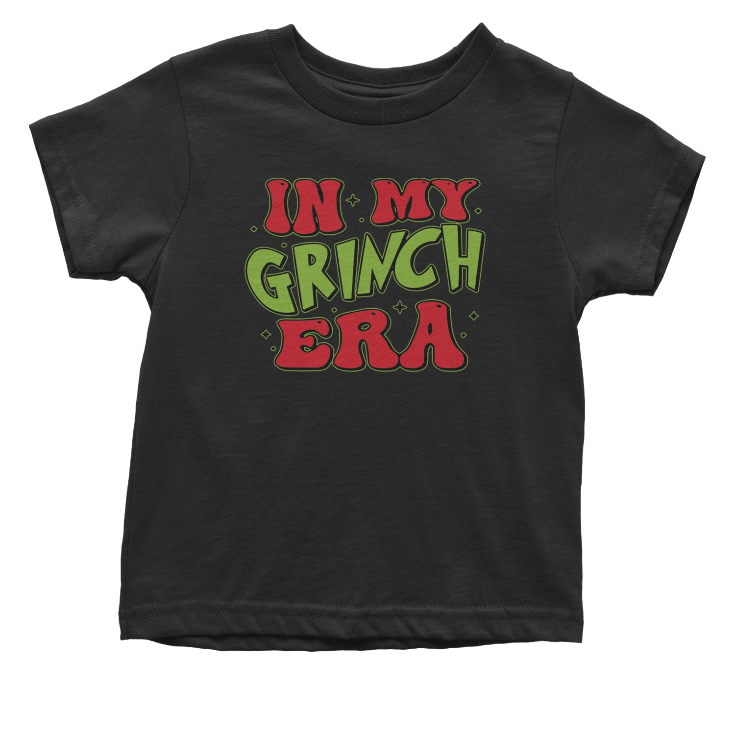 In My Gr-nch Era Jolly Merry Christmas Infant One-Piece Romper Bodysuit and Toddler T-shirt Black