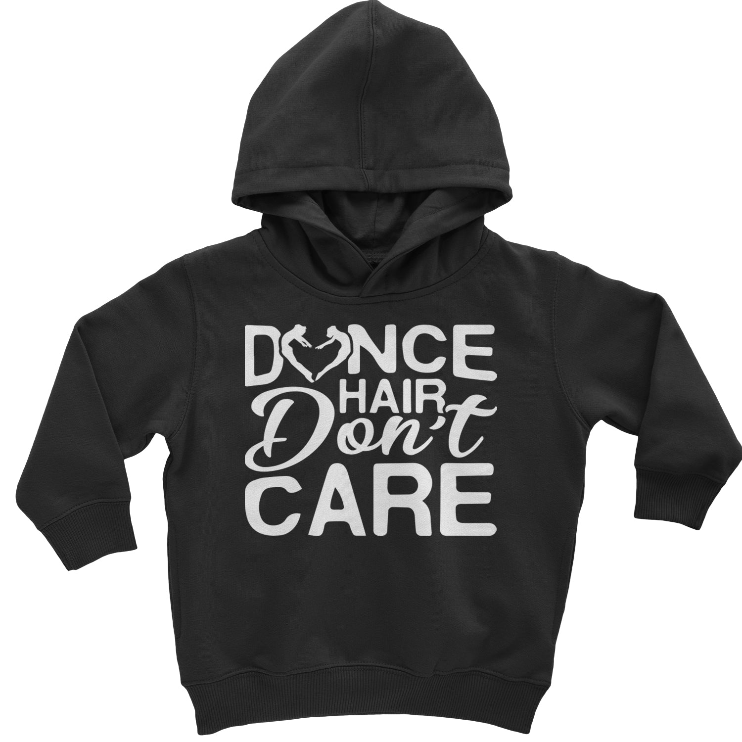 Dance Hair Don't Care Toddler Hoodie And Infant Fleece Romper Black