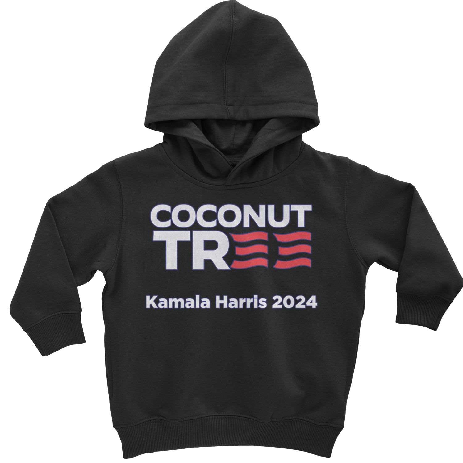 Coconut Tree - Support Kamala Harris For President 2024 Toddler Hoodie And Infant Fleece Romper Navy Blue