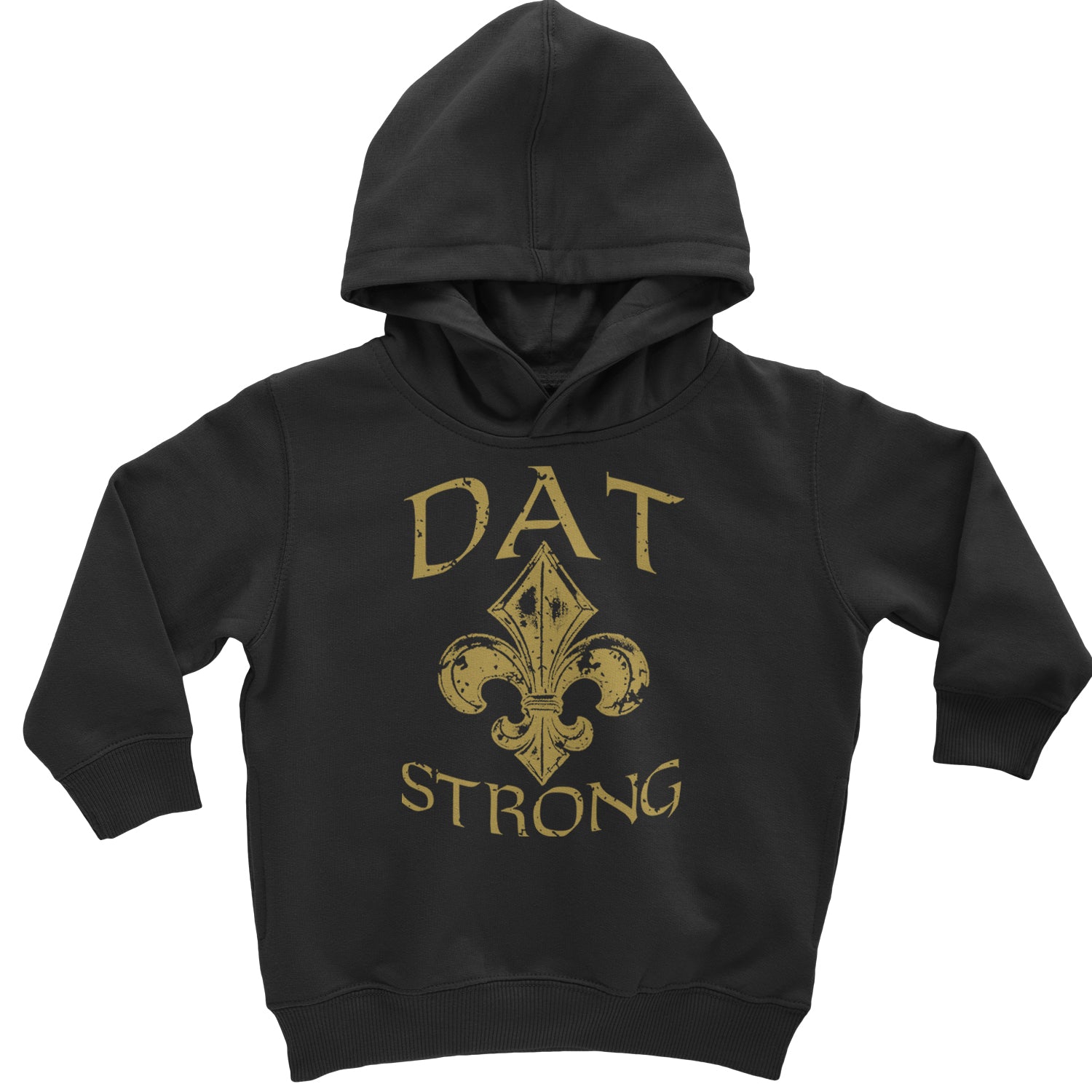 Dat Strong New Orleans   Toddler Hoodie And Infant Fleece Romper Black