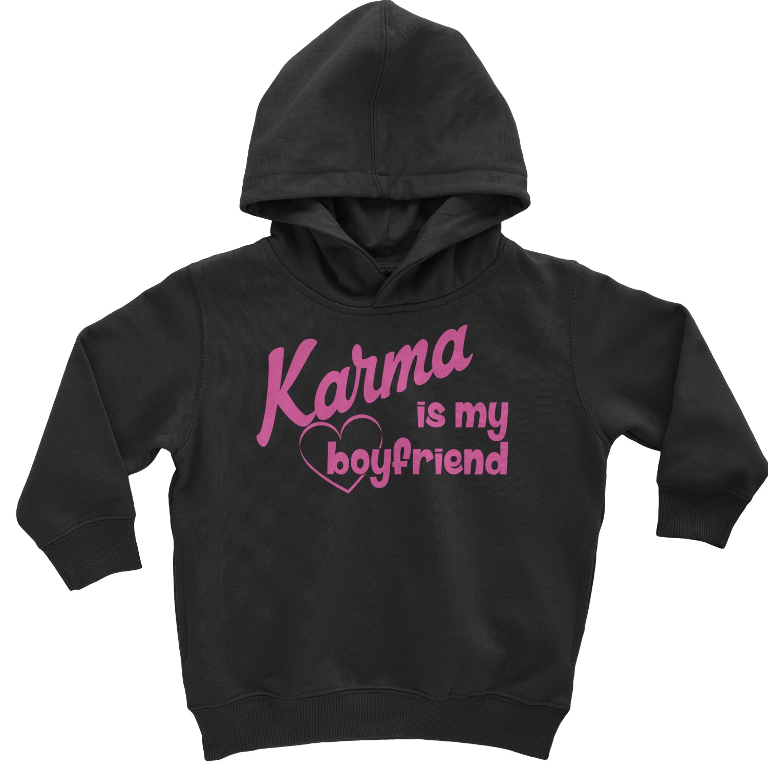 Karma Is My Boyfriend Midnight Eras  Toddler Hoodie And Infant Fleece Romper Black