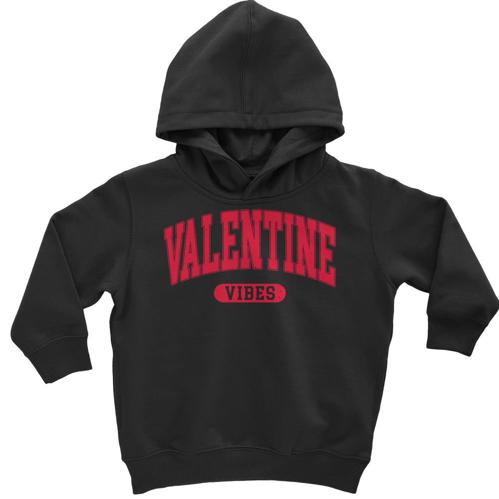 Valentines Vibes Toddler Hoodie And Infant Fleece Romper Black