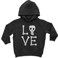 Love Skeleton Bones graphic on Toddler Hoodie and Baby Fleece Onesie