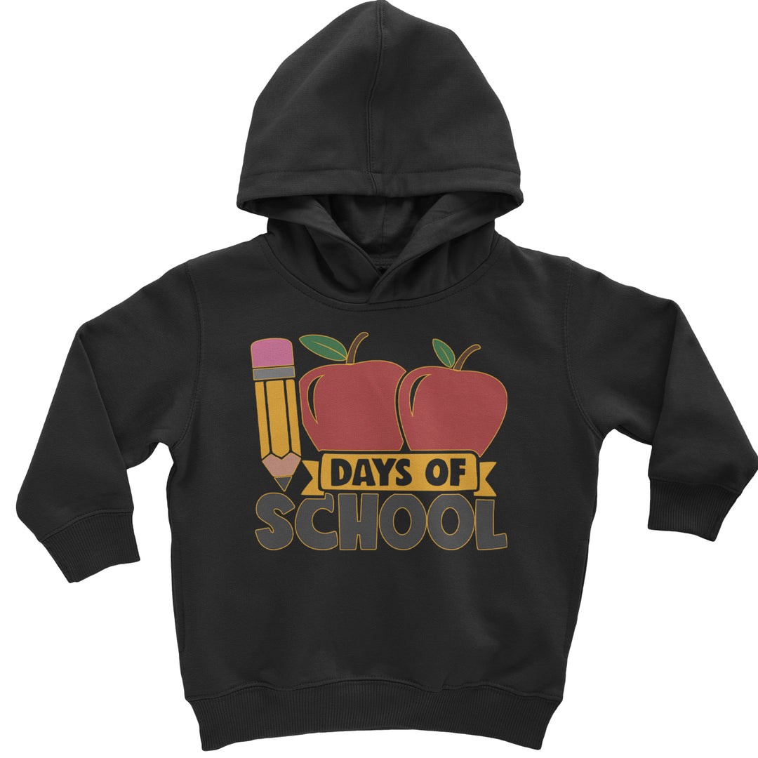 100 Days Of School Apple Pencil Toddler Hoodie And Infant Fleece Romper Black