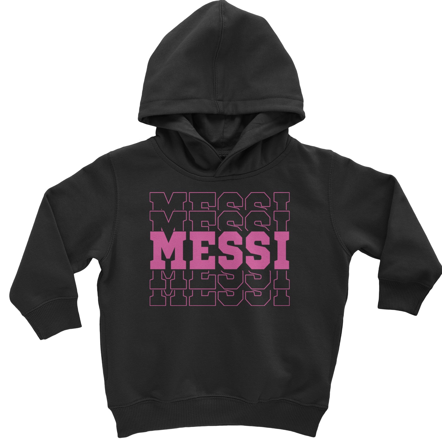 Messi Miami Futbol Toddler Hoodie And Infant Fleece Romper Black