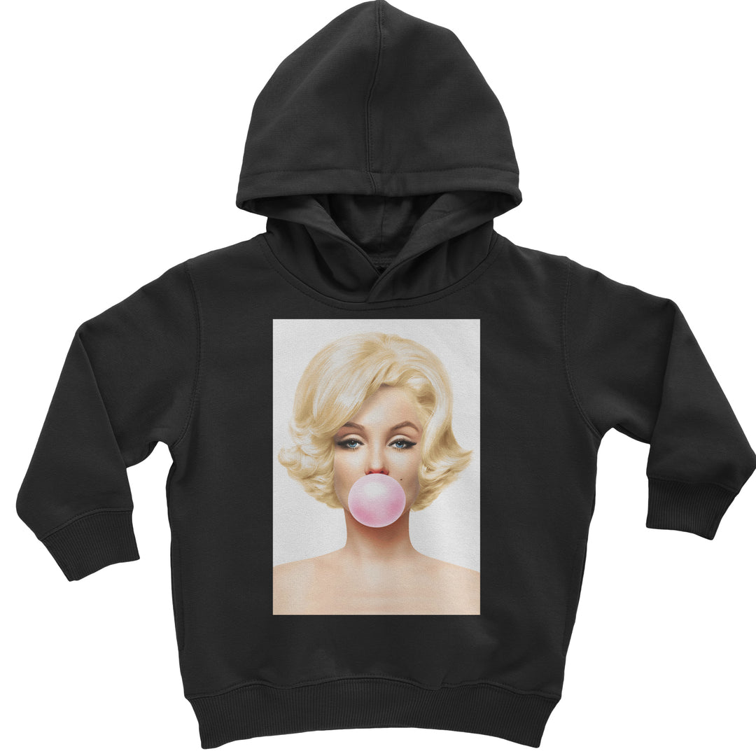 Ms. Monroe Pink Bubble Gum American Icon Toddler Hoodie And Infant Fleece Romper Black