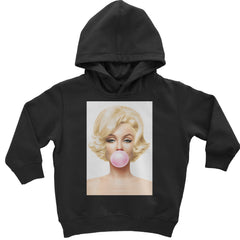 Ms. Monroe Pink Bubble Gum American Icon Toddler Hoodie And Infant Fleece Romper Black