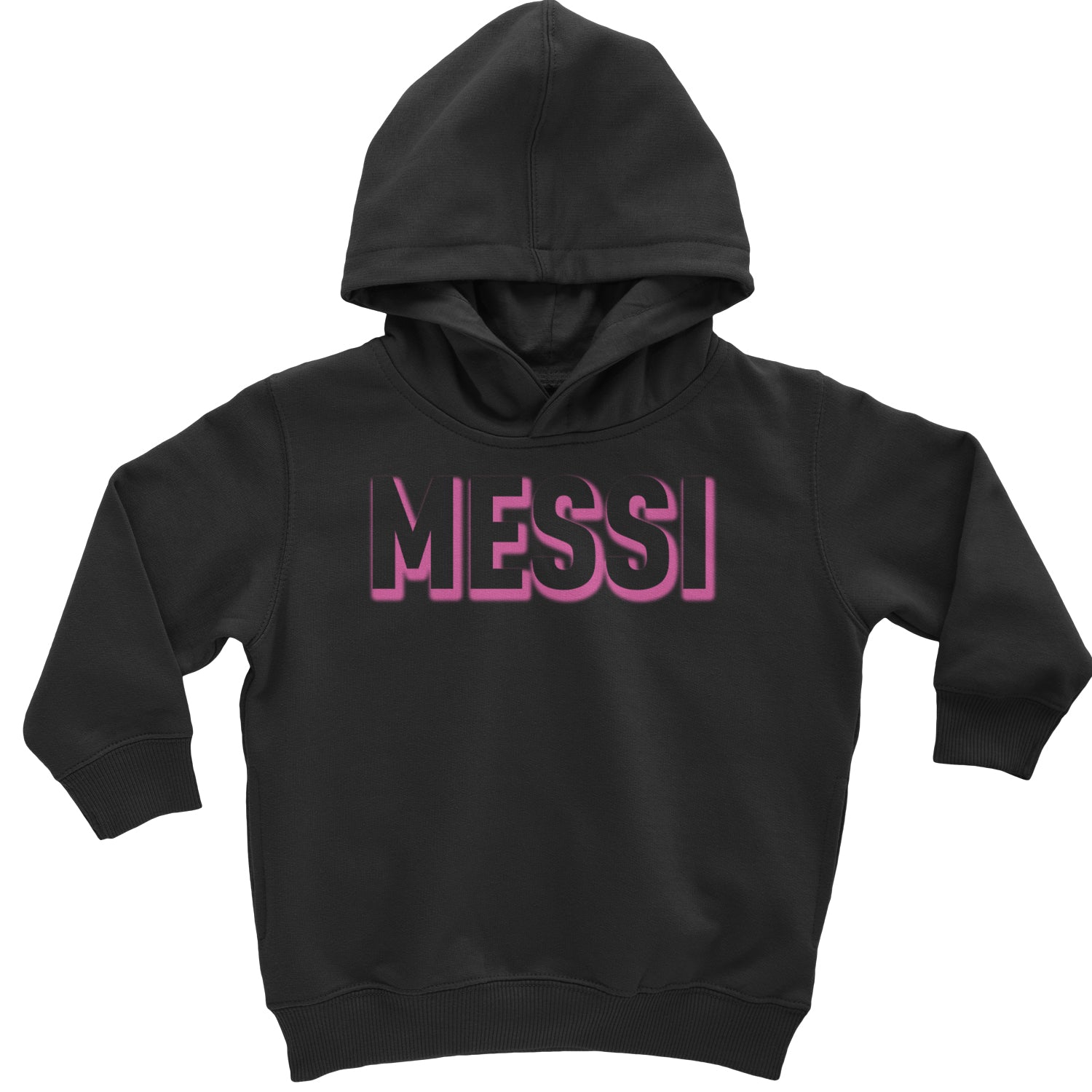 Messi OUTLINE Miami Futbol Toddler Hoodie And Infant Fleece Romper Black