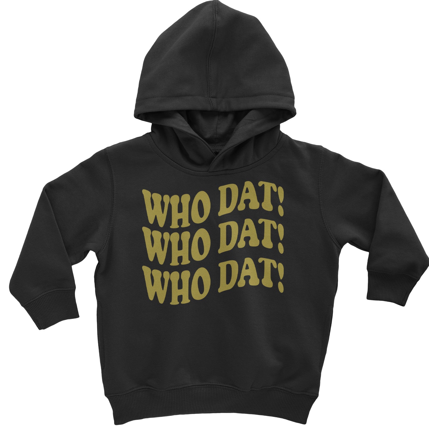 Who Dat Wavy Design Who Dat Nation Toddler Hoodie And Infant Fleece Romper Black