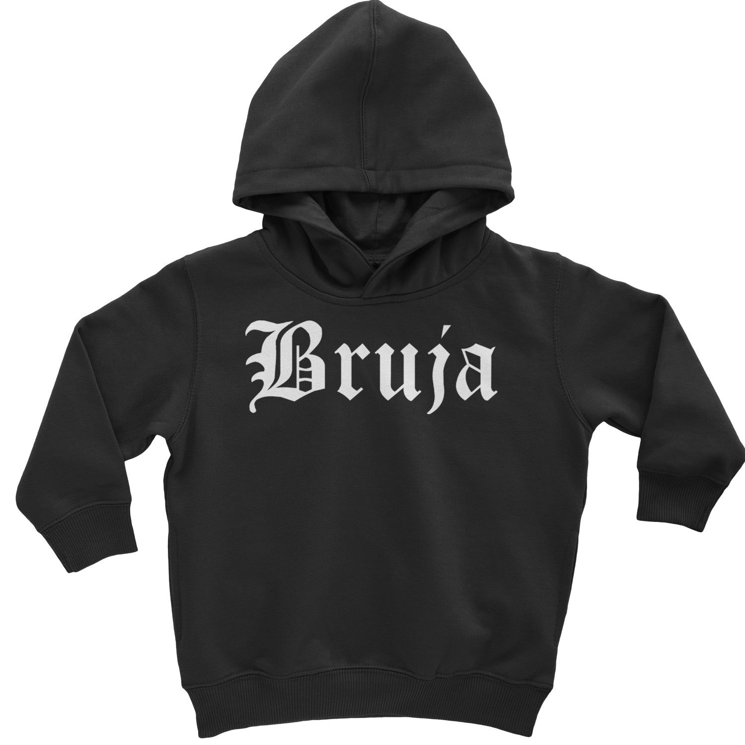 Bruja Gothic Spanish Witch Toddler Hoodie And Infant Fleece Romper Black