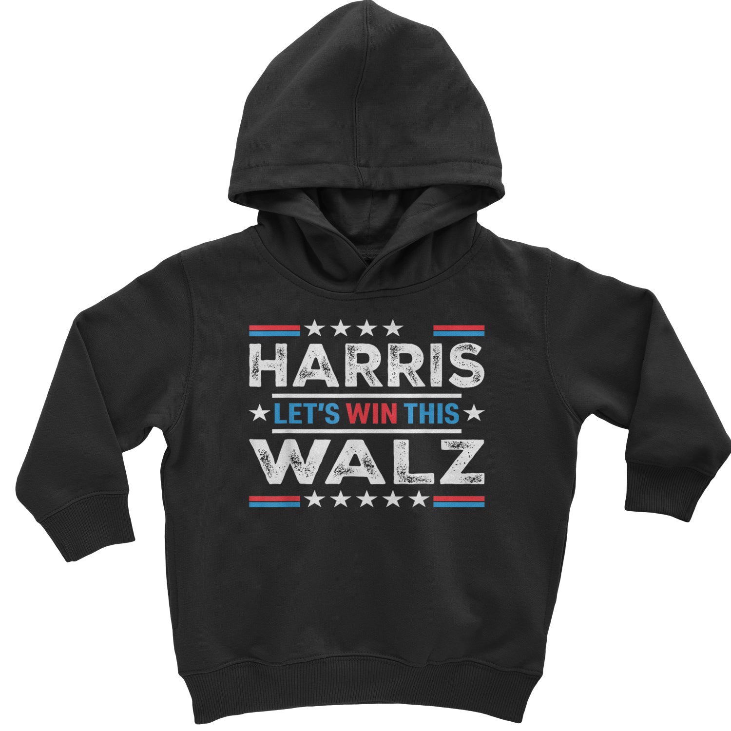 Kamala Harris and Tim Walz For President Toddler Hoodie And Infant Fleece Romper Black