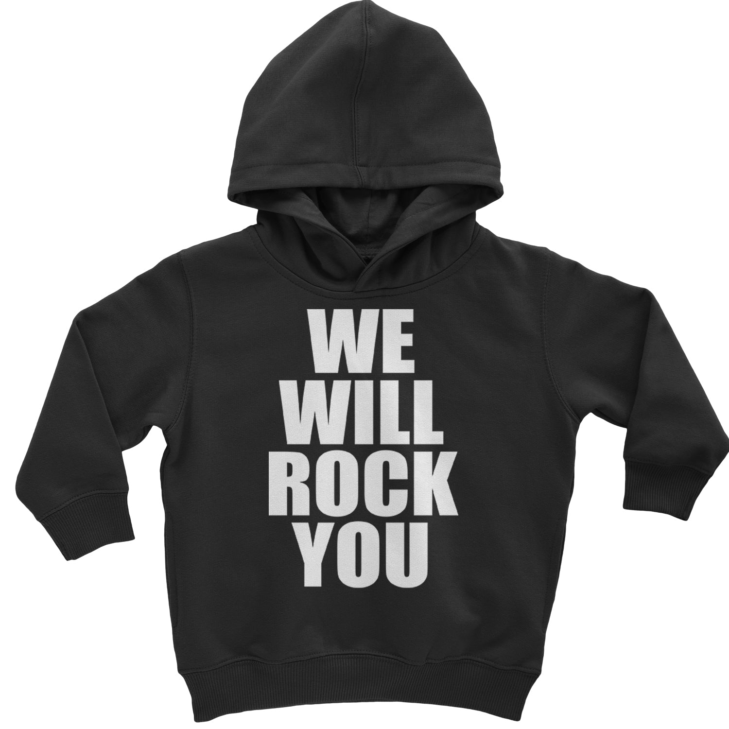 We Will Rock You Toddler Hoodie And Infant Fleece Romper Black