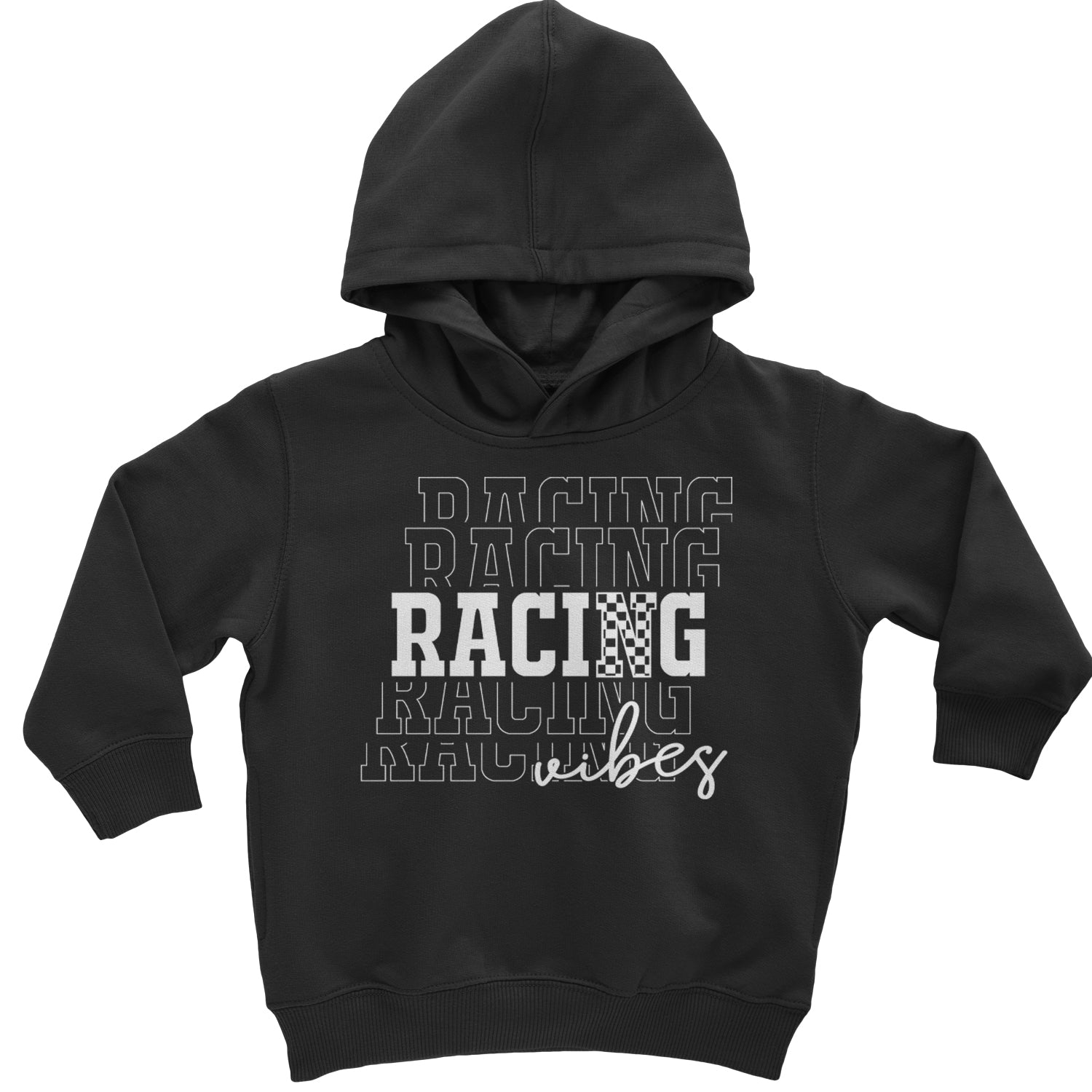 Racing Vibes Toddler Hoodie And Infant Fleece Romper Black