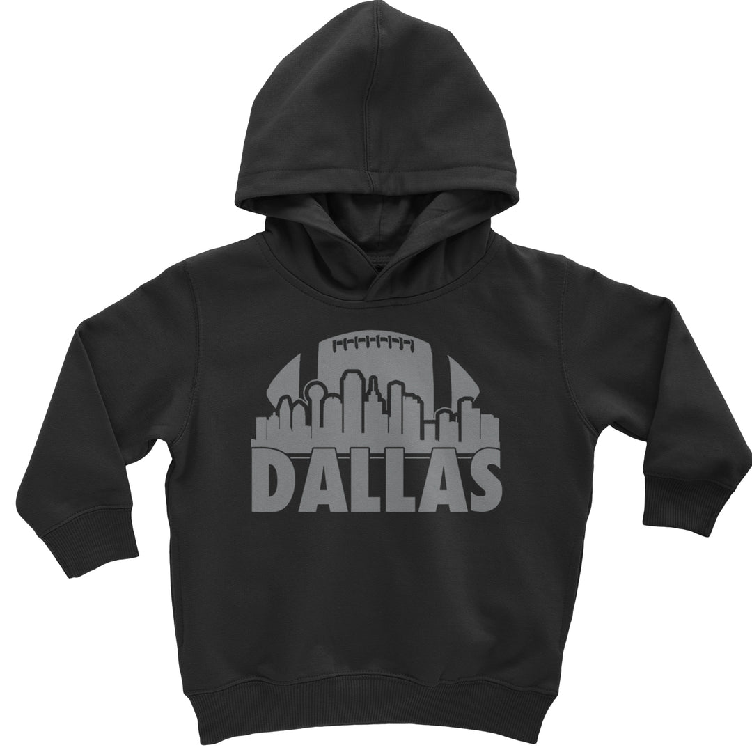 Dallas Texas Skyline Toddler Hoodie And Infant Fleece Romper Black