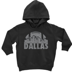Dallas Texas Skyline Toddler Hoodie And Infant Fleece Romper Black