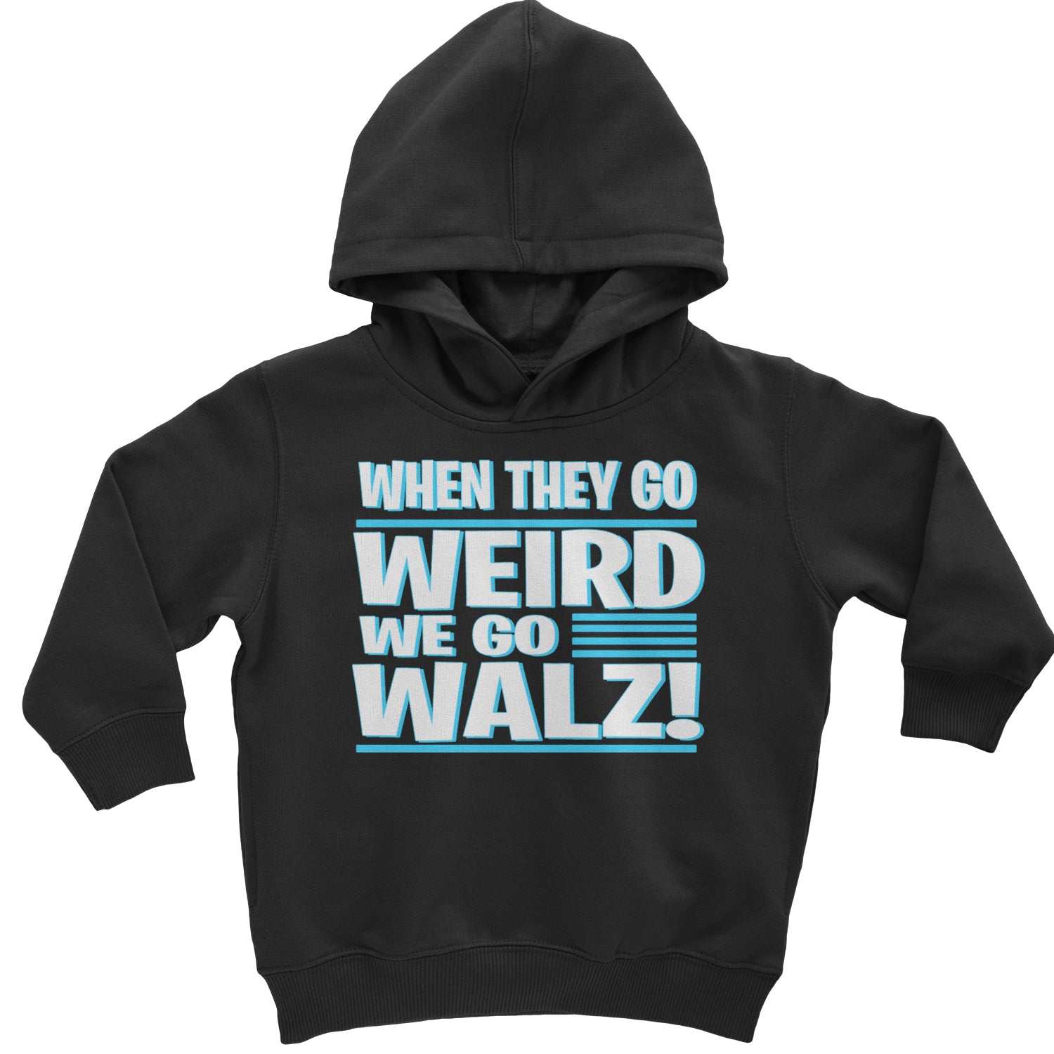 When They Go Weird We Go Walz Toddler Hoodie And Infant Fleece Romper Navy Blue