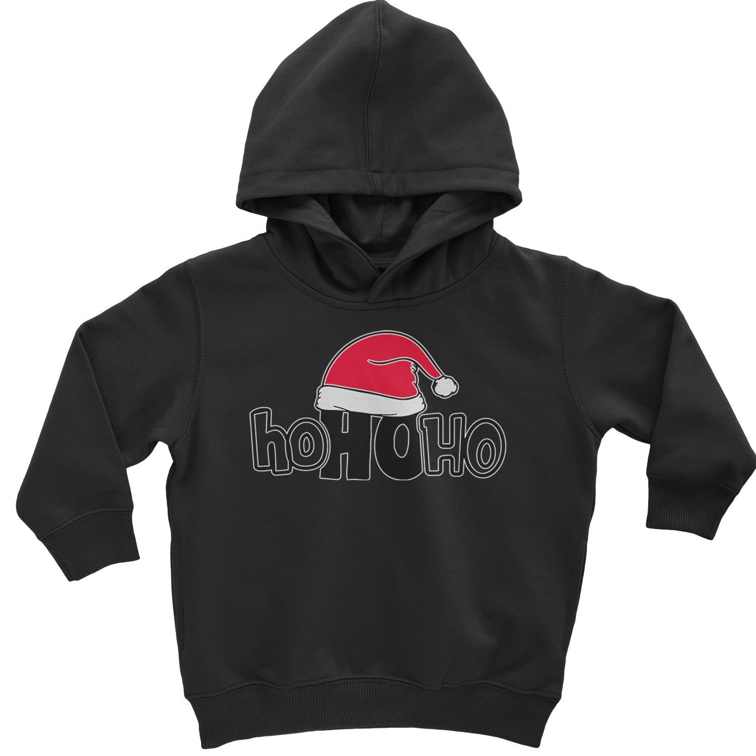 Ho Ho Ho Santa Christmas Hat Toddler Hoodie And Infant Fleece Romper Heather Grey