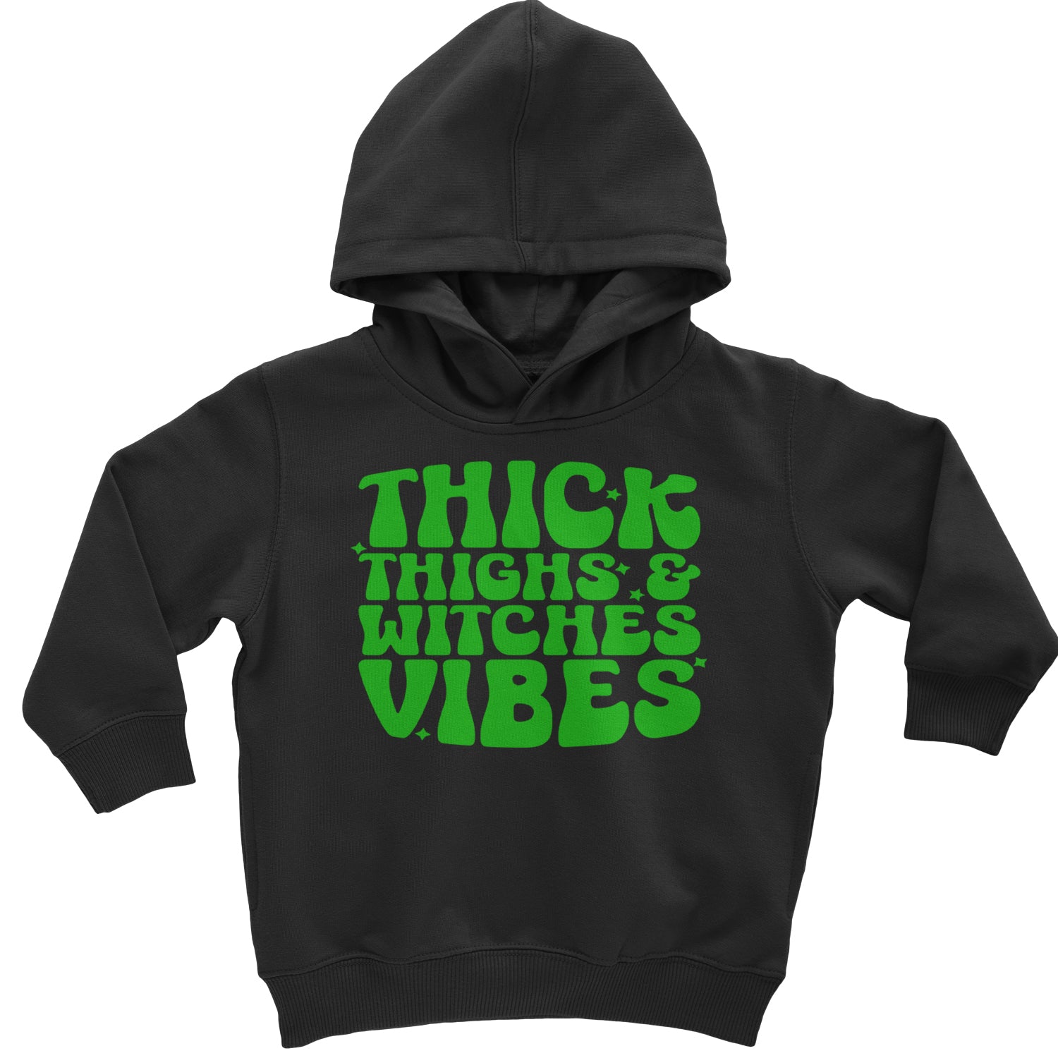 Thick Thighs And Witches Vibes Toddler Hoodie And Infant Fleece Romper Black