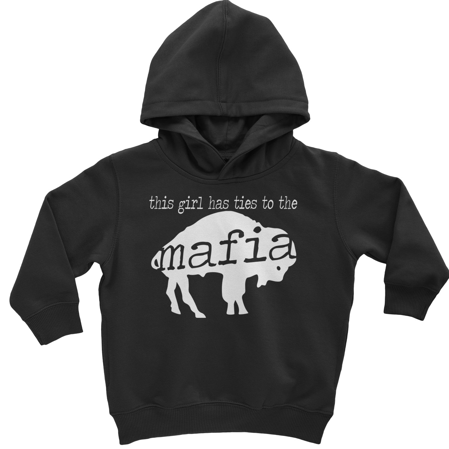 This Girl Has Ties To The Bills Mafia Toddler Hoodie And Infant Fleece Romper Navy Blue