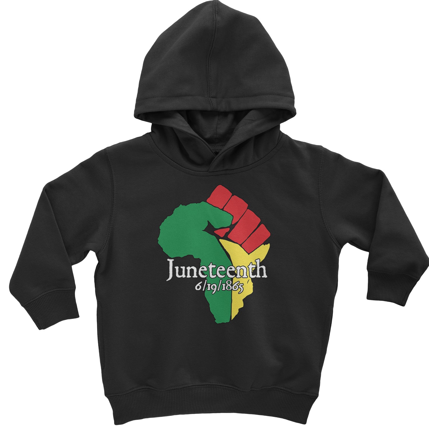 Juneteenth Raised Fist Africa Celebrate Emancipation Day Toddler Hoodie And Infant Fleece Romper Black