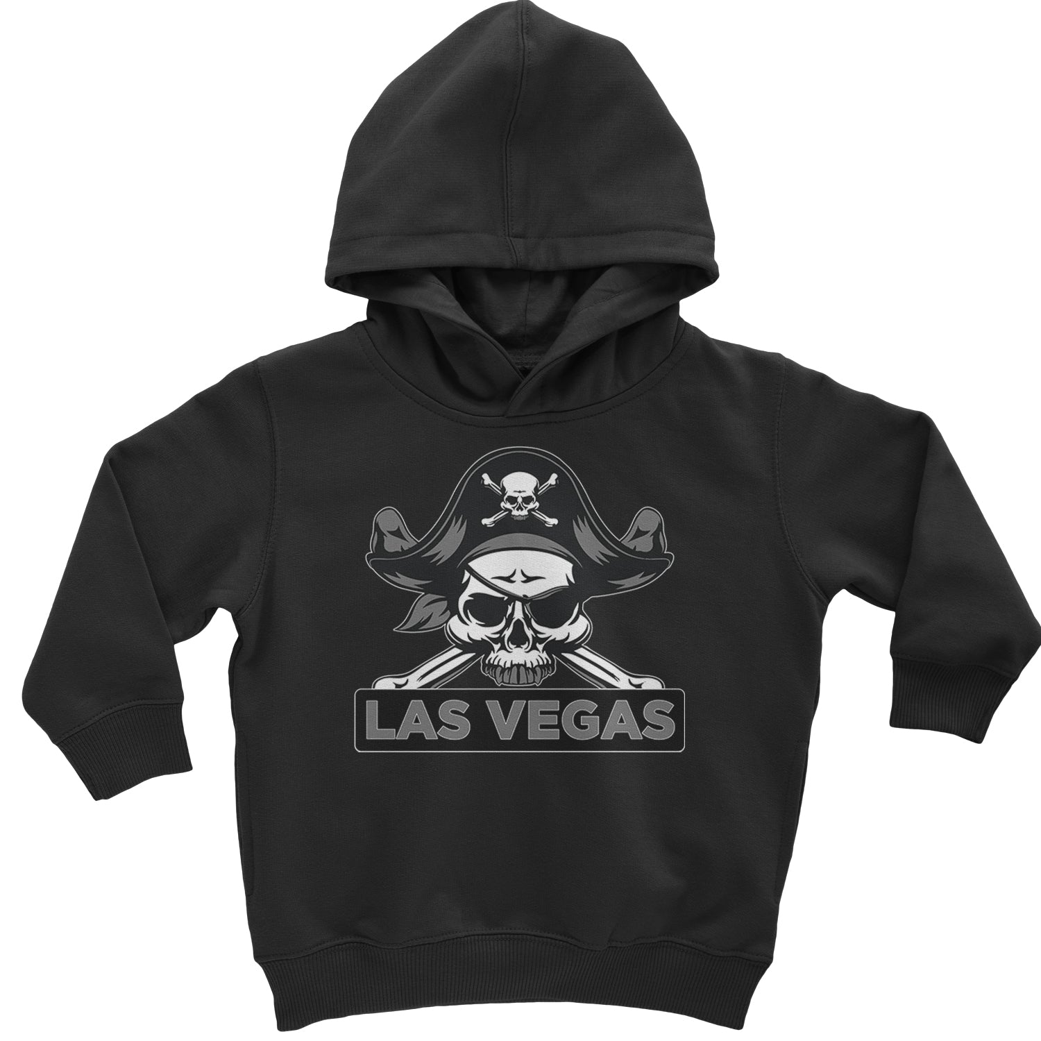Raider Skull Straight Outta Las Vegas Toddler Hoodie And Infant Fleece Romper Black