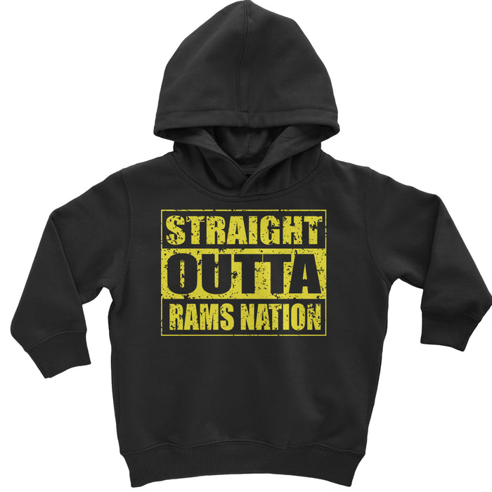 Straight Outta Rams Nation   Toddler Hoodie Or Infant Fleece Romper