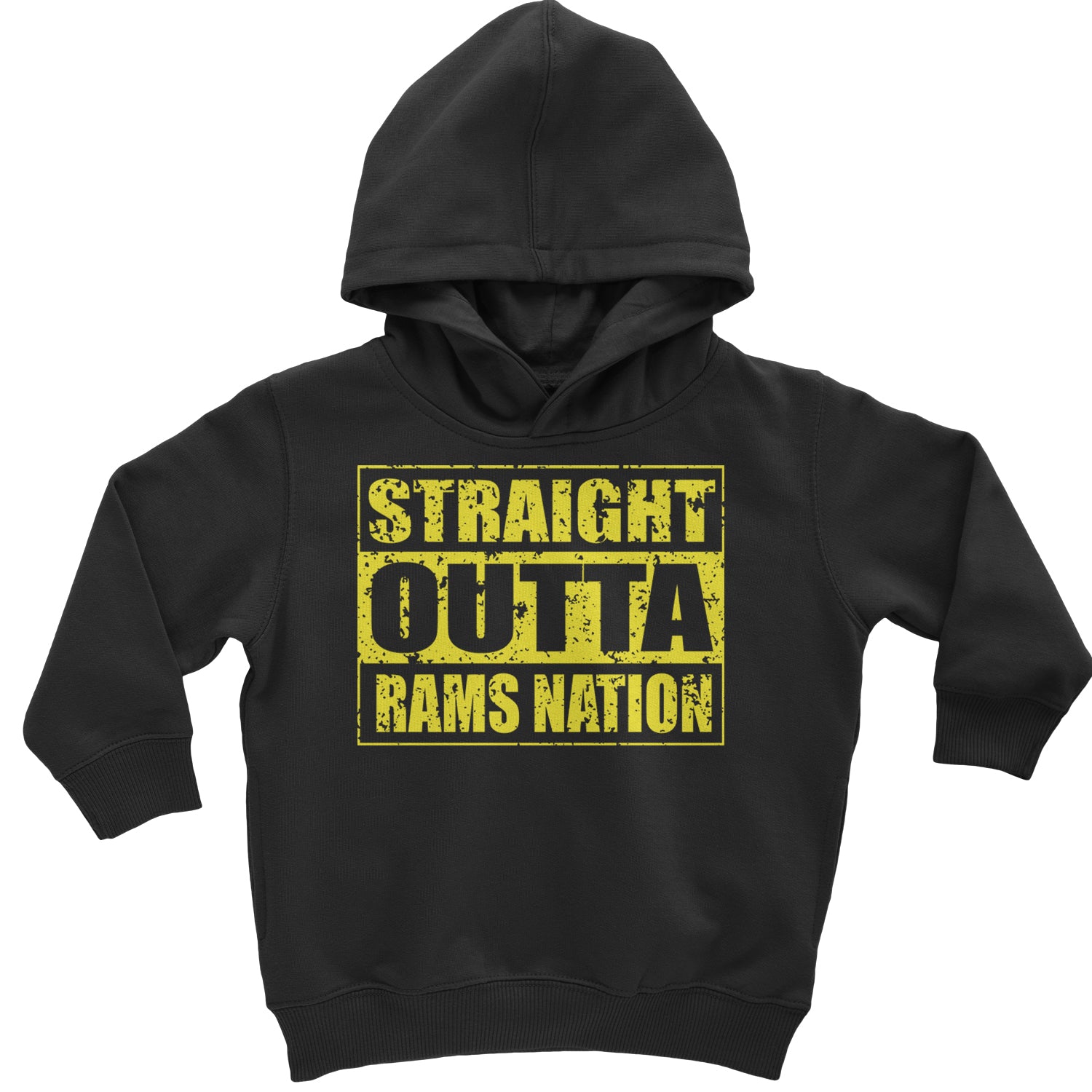 Straight Outta Rams Nation   Toddler Hoodie And Infant Fleece Romper Black