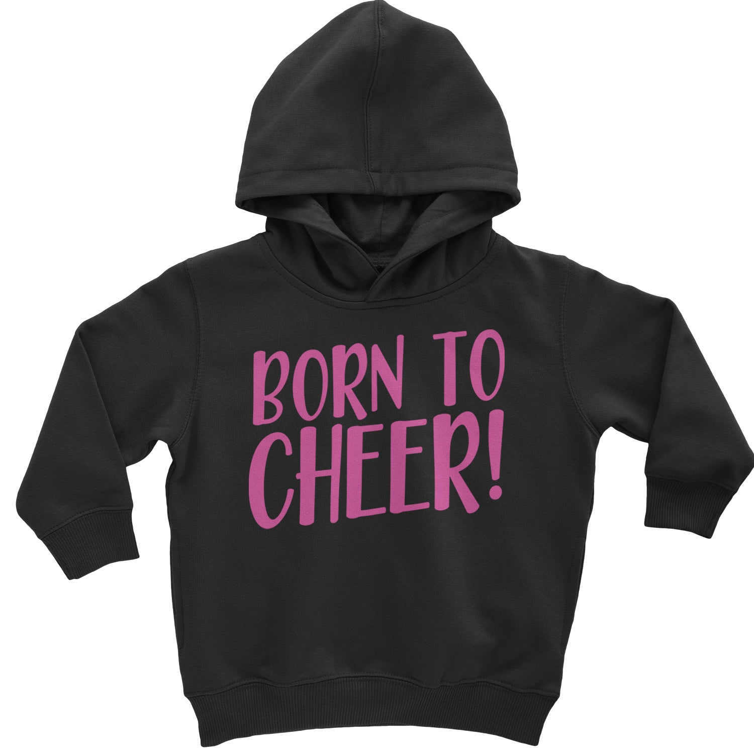 Born To Cheer Toddler Hoodie And Infant Fleece Romper Black