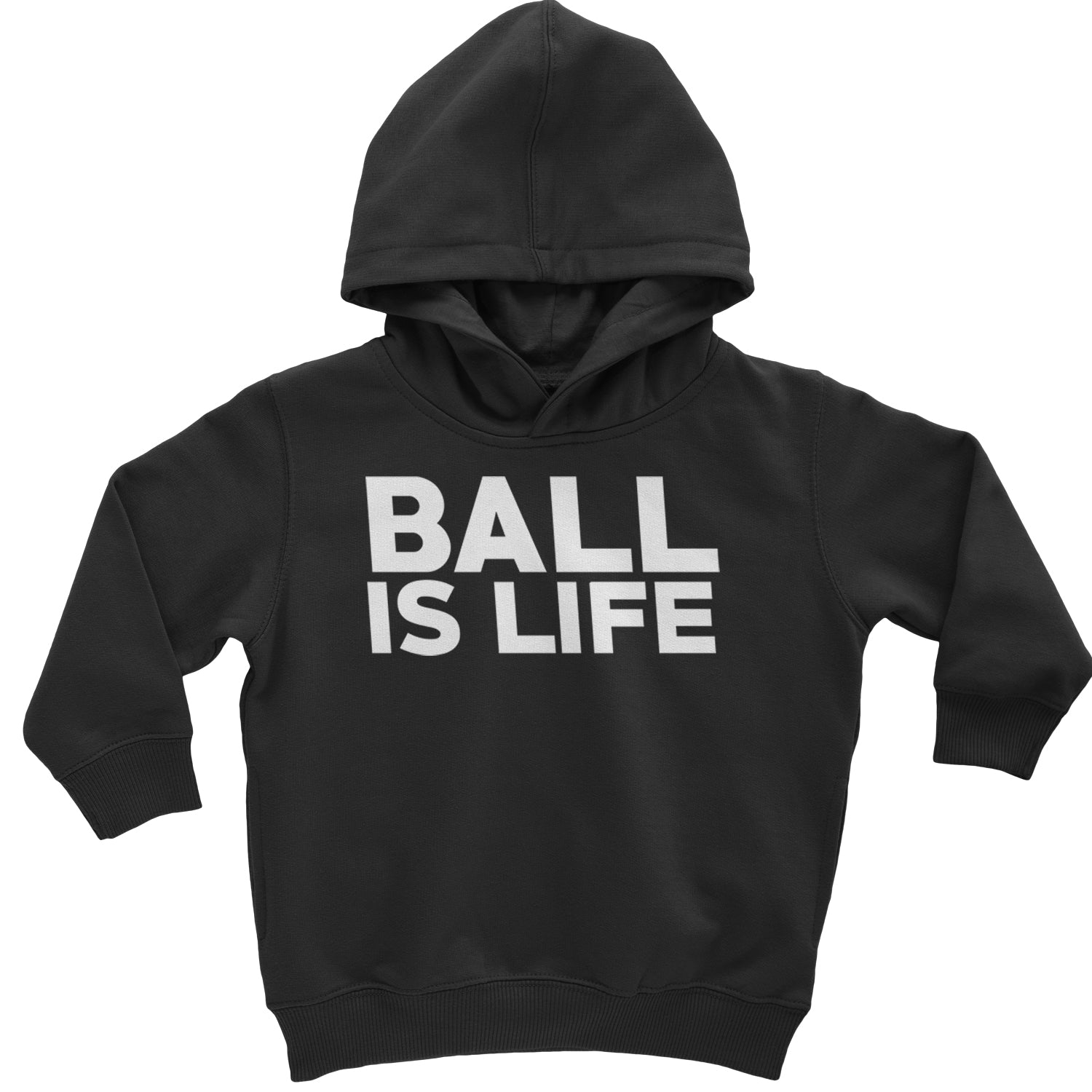 Ball Is Life Sports Enthusiasts Toddler Hoodie And Infant Fleece Romper Black