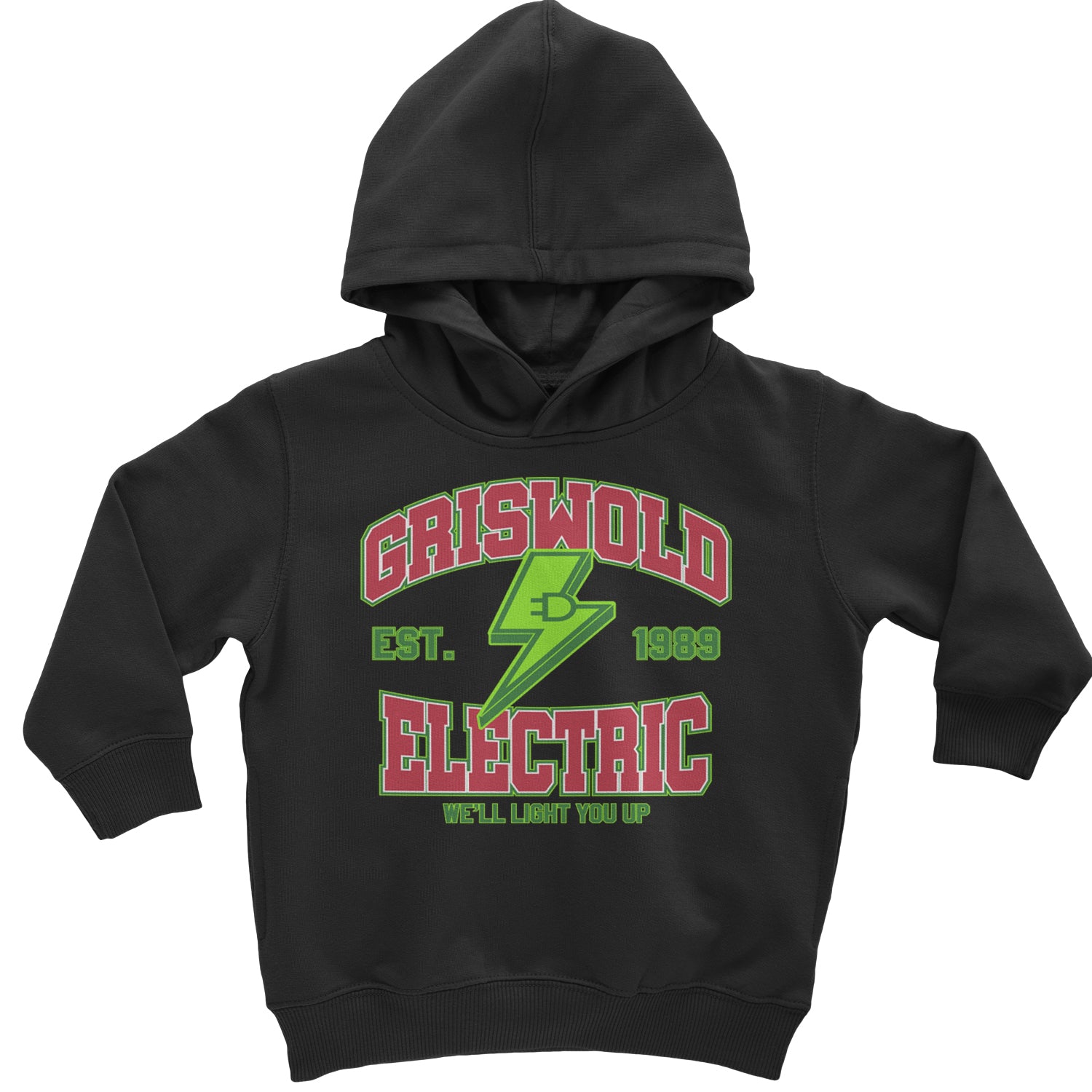 Griswold Electric We'll Light You Up Toddler Hoodie And Infant Fleece Romper Black