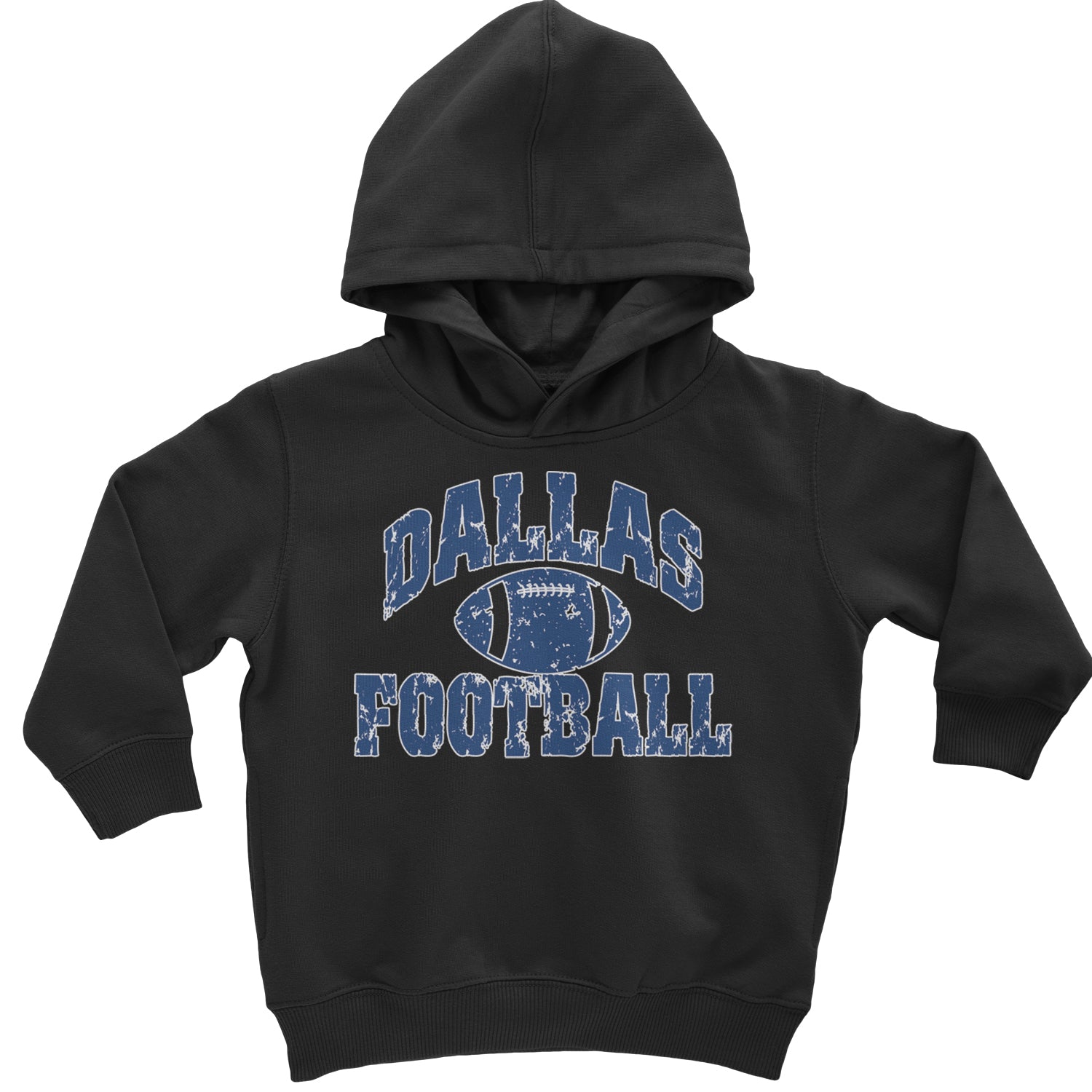 Dallas Distressed Football Toddler Hoodie And Infant Fleece Romper Heather Grey