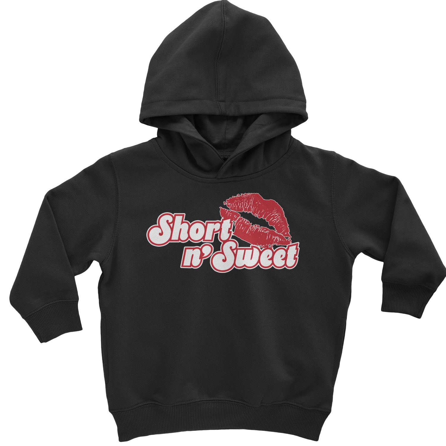 Short N' Sweet Red Lips Toddler Hoodie And Infant Fleece Romper Mauve