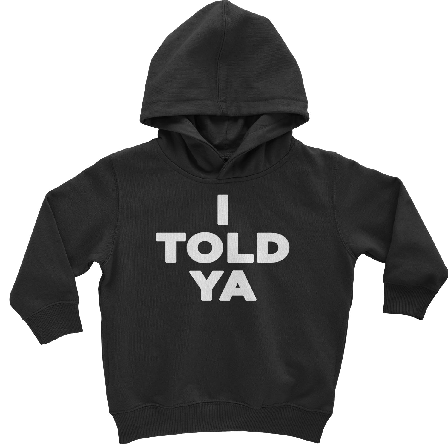 I Told Ya Challenger White Print Toddler Hoodie And Infant Fleece Romper Black