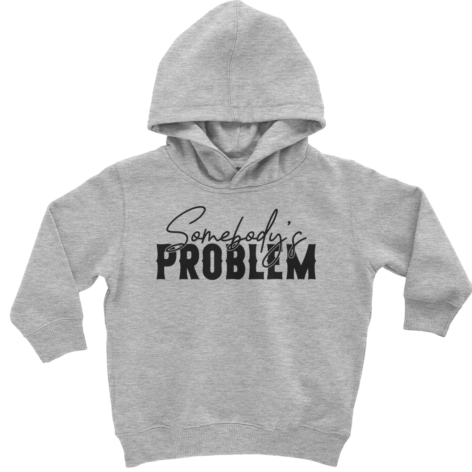 Somebody's Problem Country Music Western Toddler Hoodie And Infant Fleece Romper Heather Grey