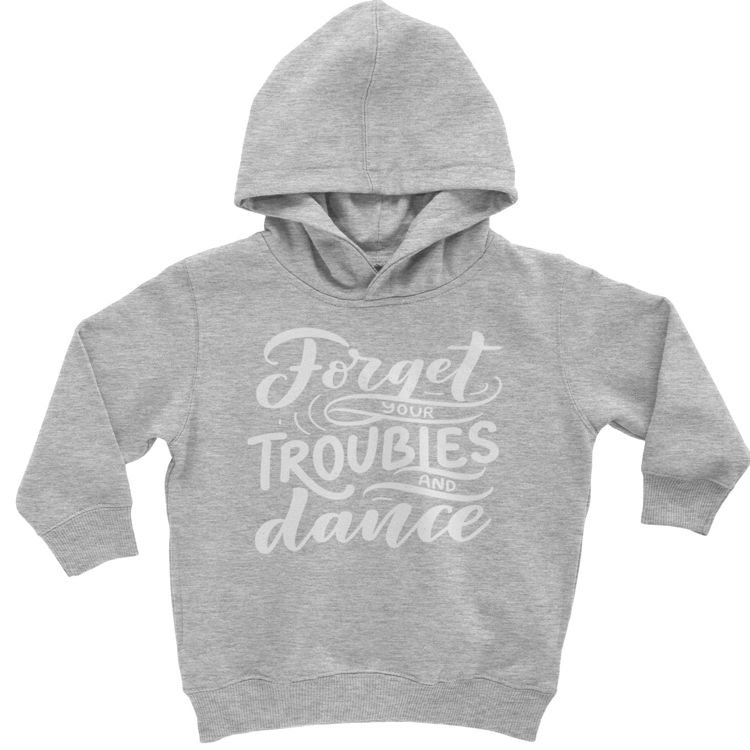 Forget Your Troubles and Dance Toddler Hoodie And Infant Fleece Romper Heather Grey