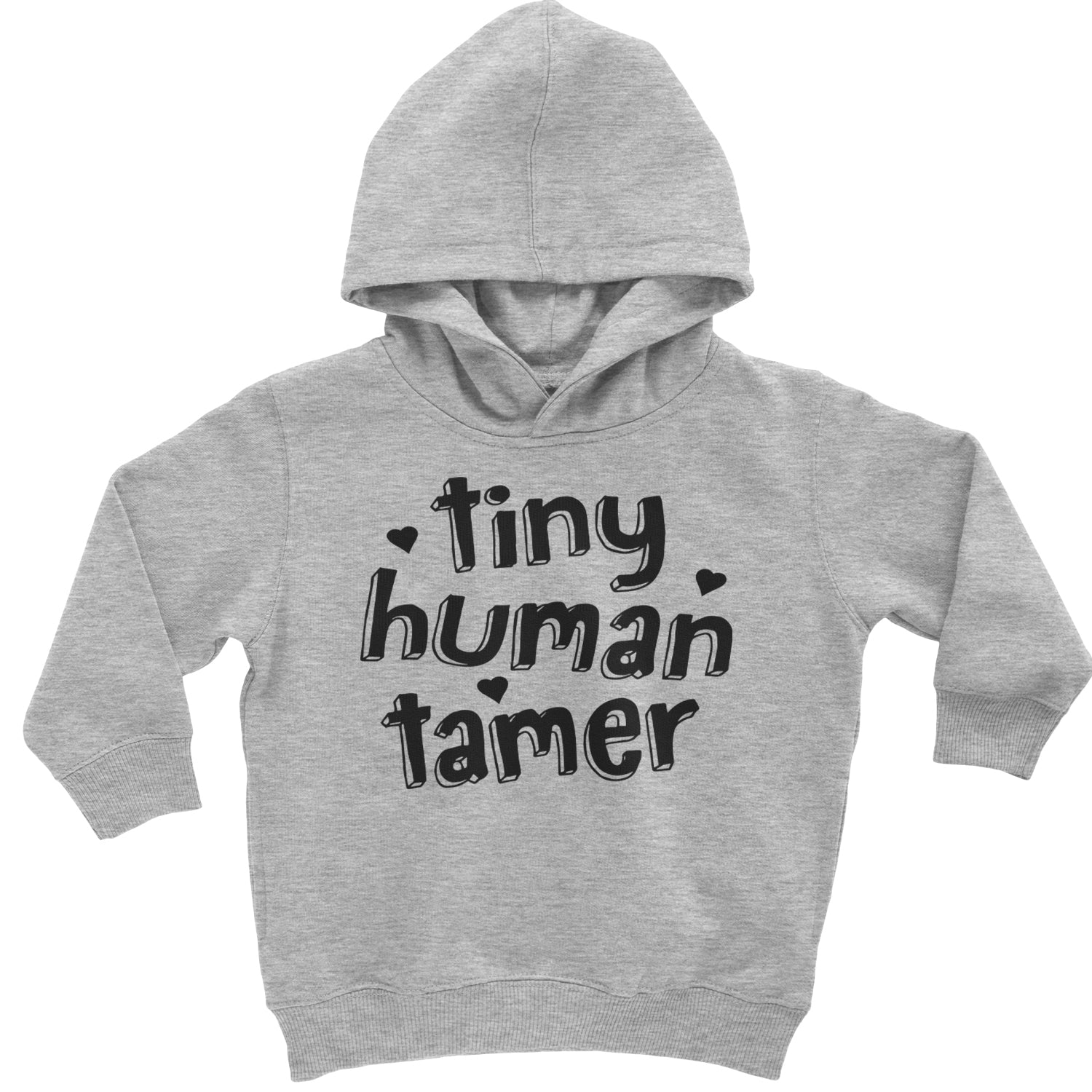 Tiny Human Tamer Teacher Toddler Hoodie And Infant Fleece Romper Heather Grey