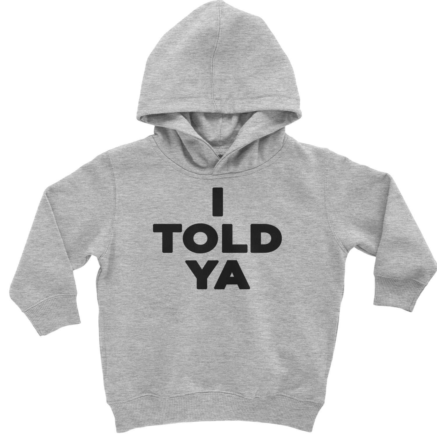 I Told Ya Challenger Black Print Toddler Hoodie And Infant Fleece Romper Heather Grey