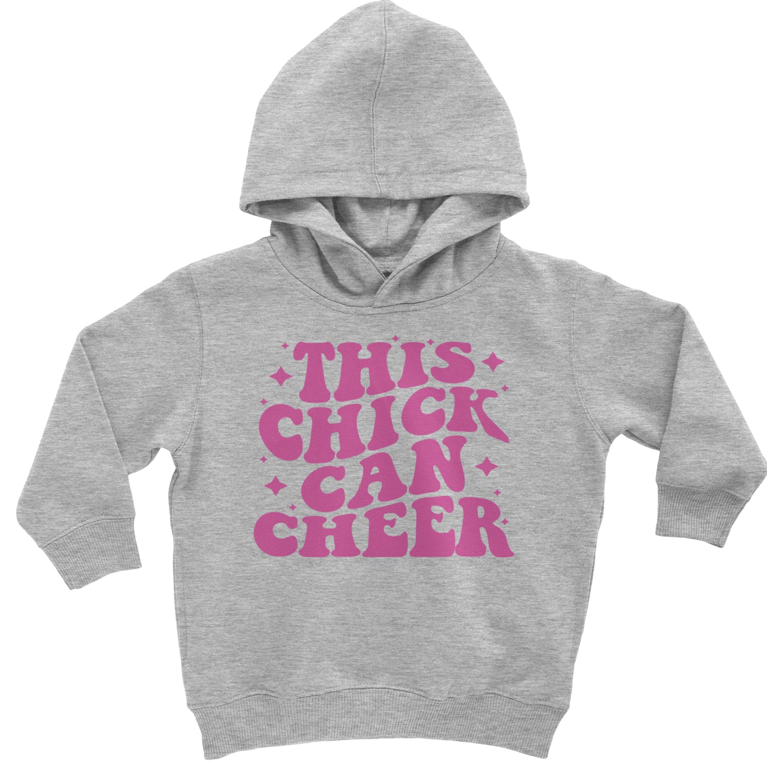 This Chick Can Cheer Toddler Hoodie And Infant Fleece Romper Heather Grey