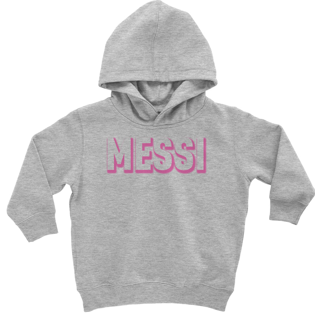 Messi OUTLINE Miami Futbol Toddler Hoodie And Infant Fleece Romper Heather Grey