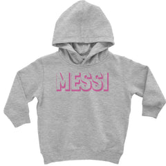 Messi OUTLINE Miami Futbol Toddler Hoodie And Infant Fleece Romper Heather Grey