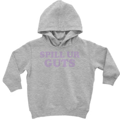 Spill Ur Guts Music Toddler Hoodie And Infant Fleece Romper Heather Grey