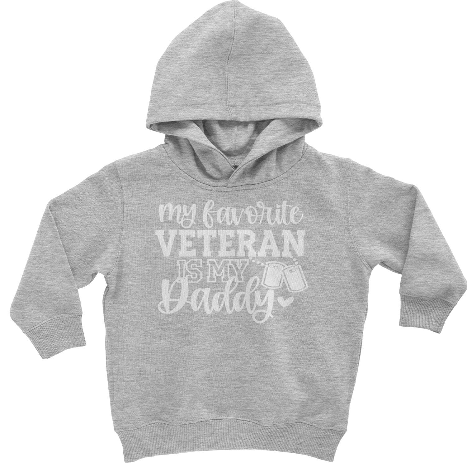 My Favorite Veteran Is My Daddy Toddler Hoodie And Infant Fleece Romper Heather Grey