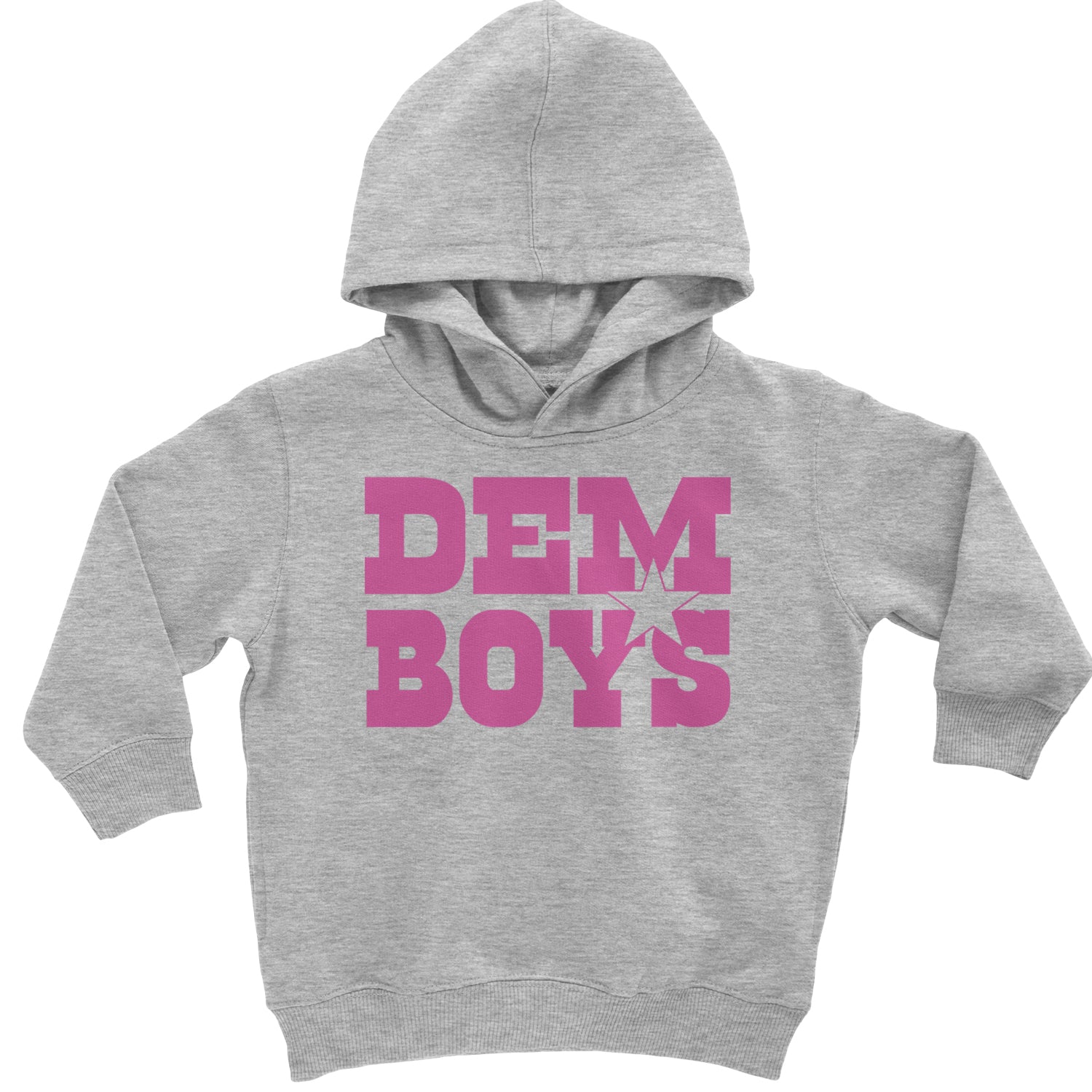 Dem Boys Hot Pink Dallas  Toddler Hoodie And Infant Fleece Romper Heather Grey