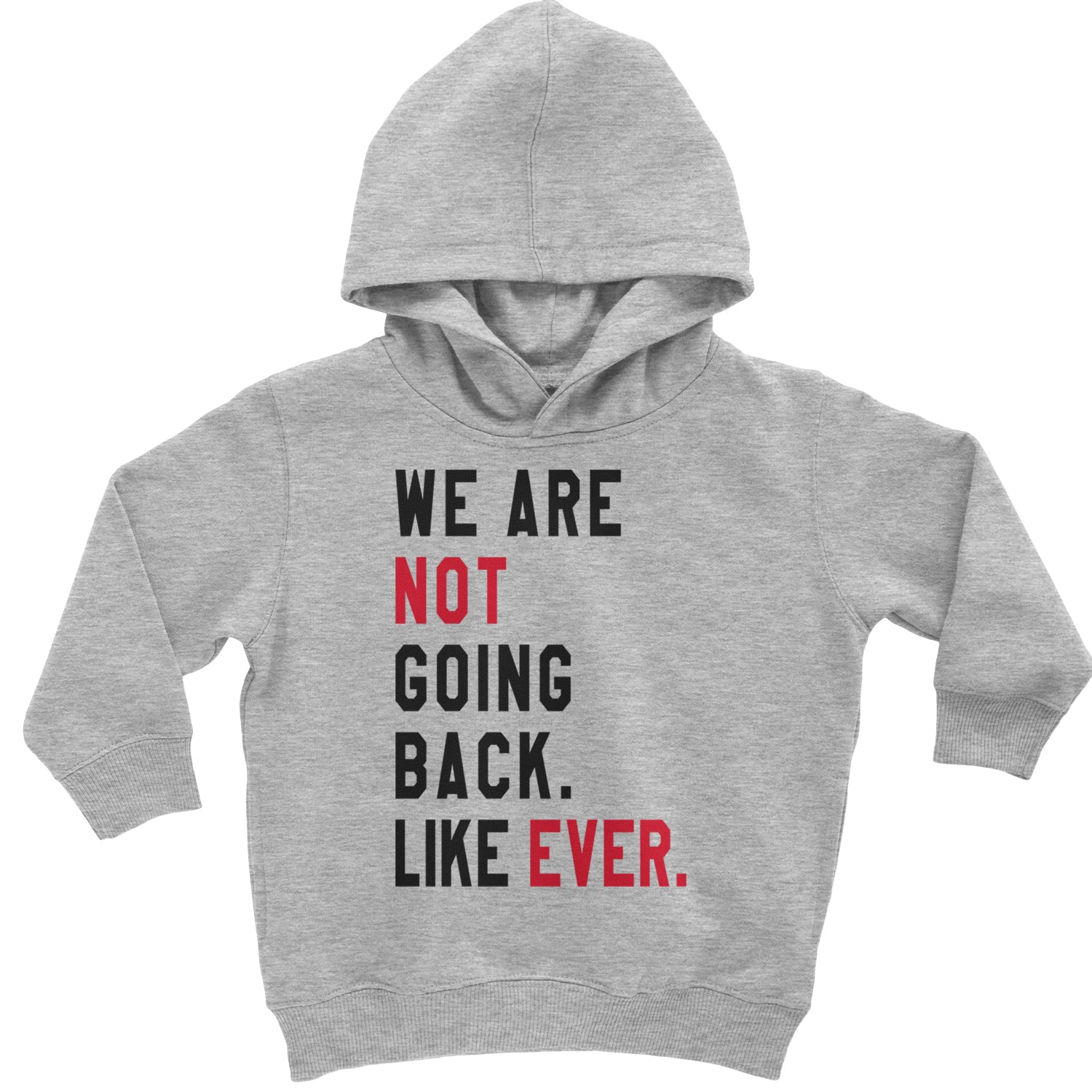 We Are Not Going Back Like Ever Vote For Kamala Toddler Hoodie And Infant Fleece Romper Heather Grey