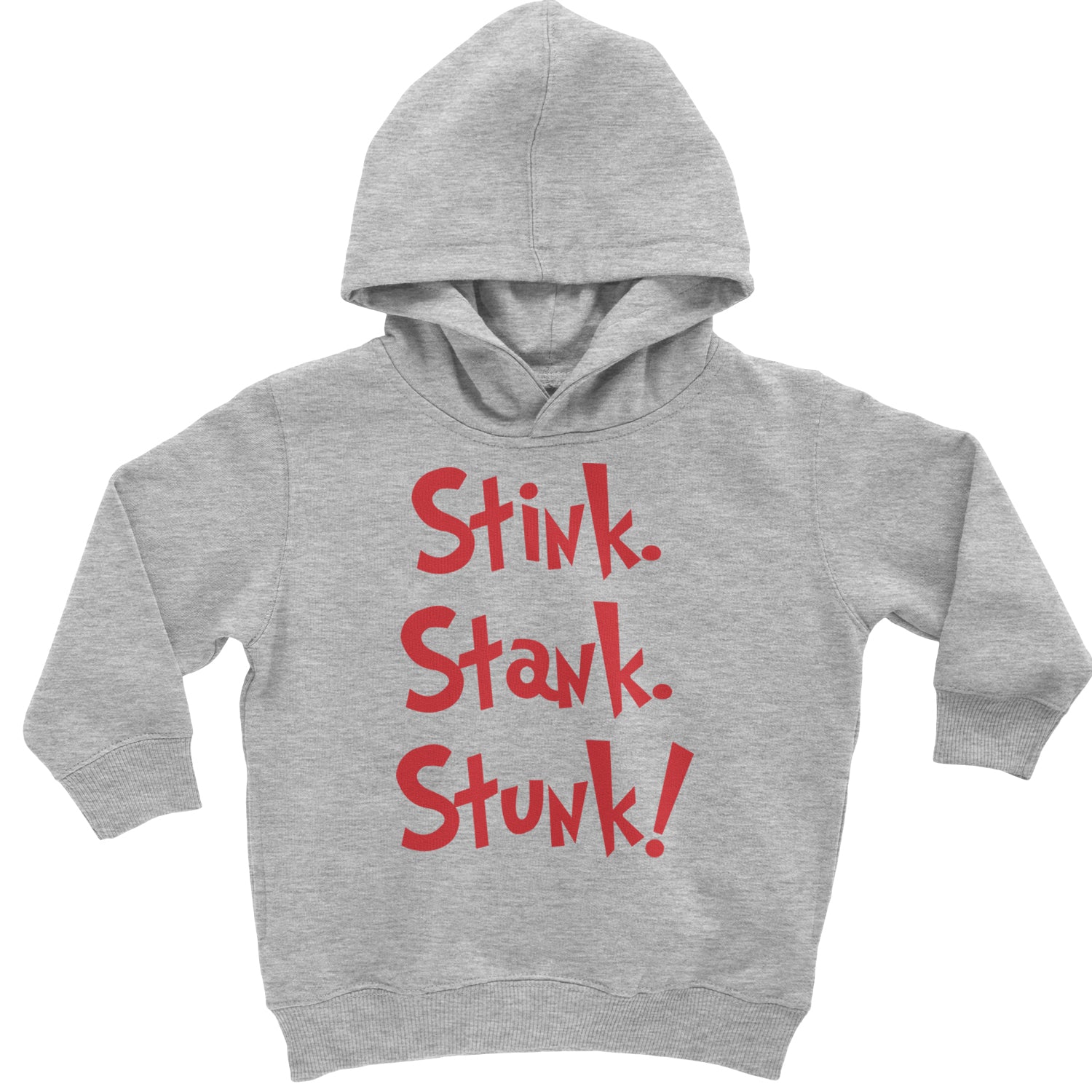 Stink Stank Stunk Gr-nch Toddler Hoodie And Infant Fleece Romper Heather Grey