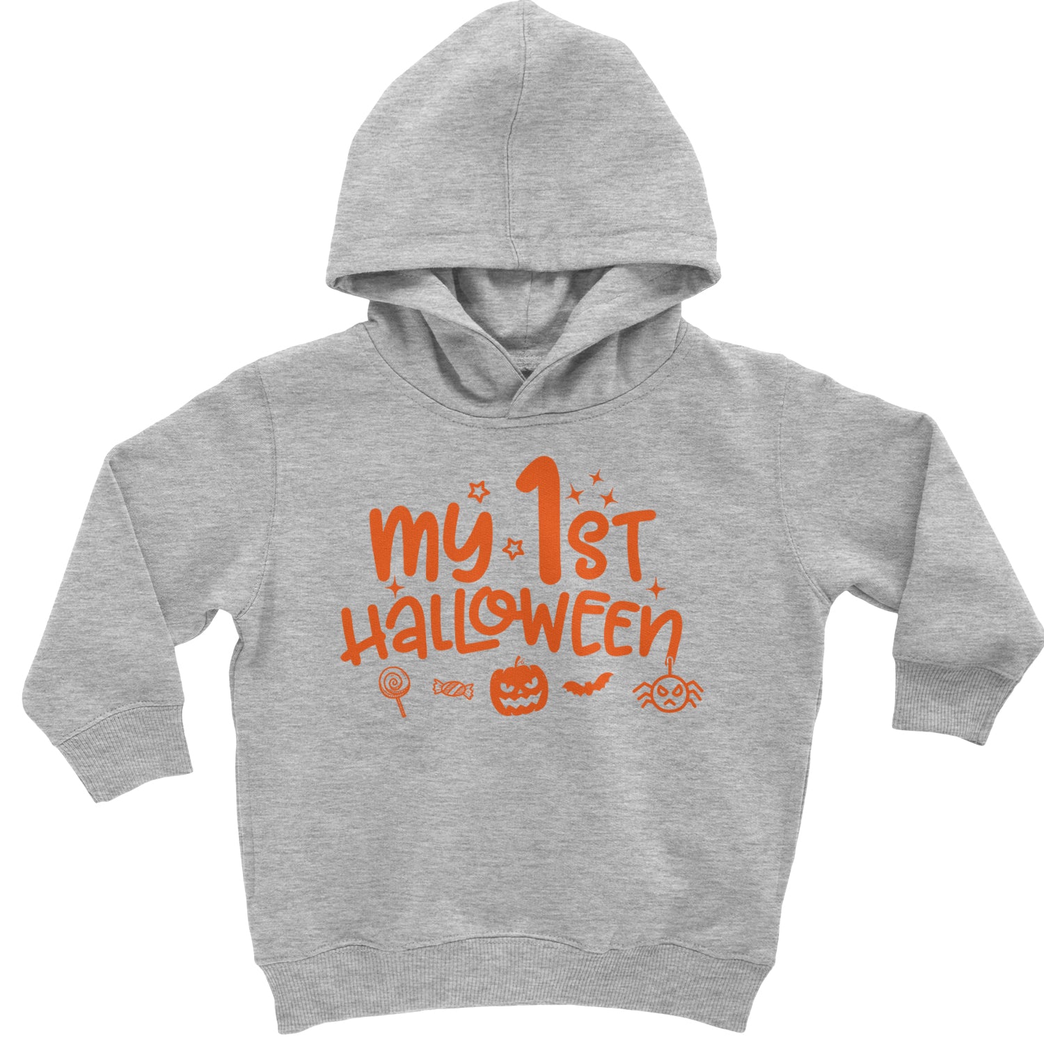 My First Halloween Toddler Hoodie And Infant Fleece Romper Heather Grey