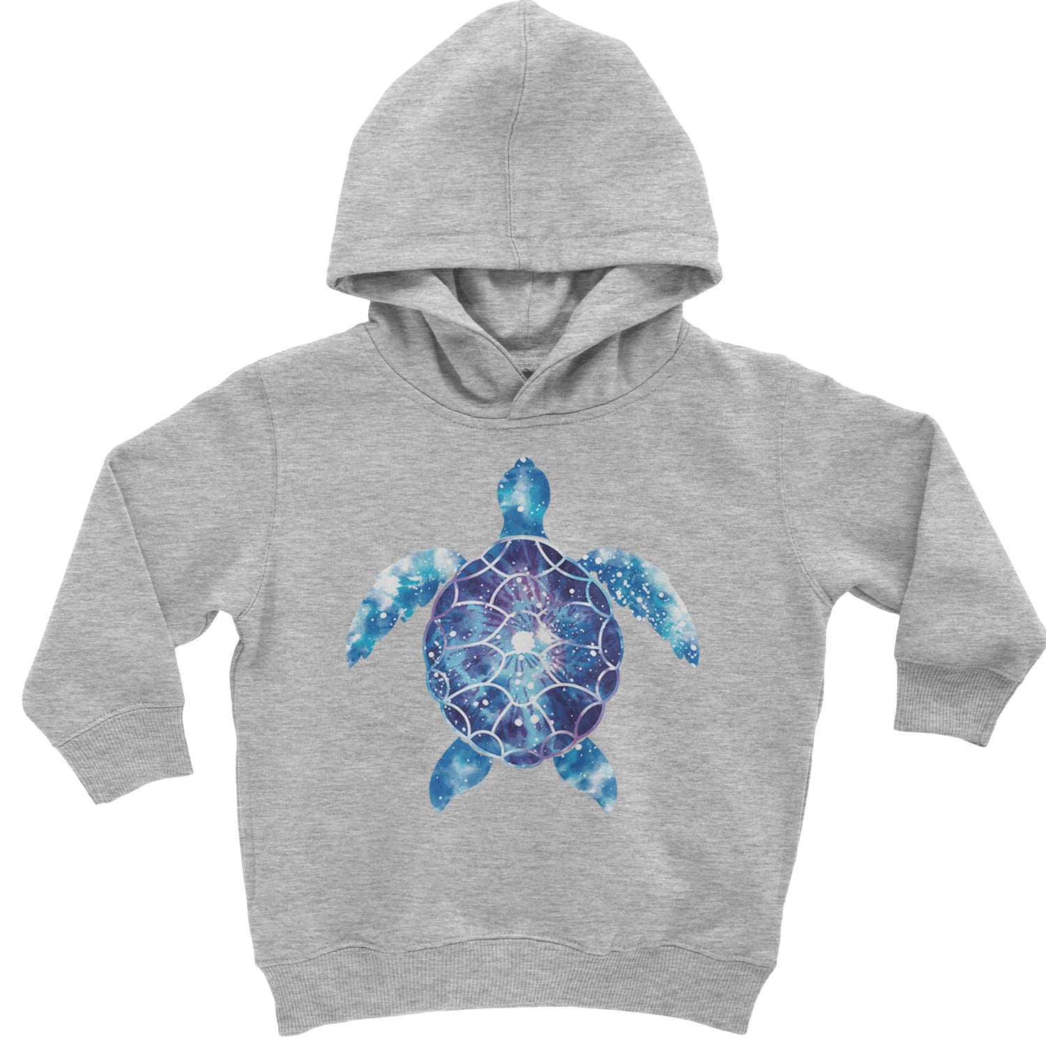 Ocean Aura Tie-Dye Sea Turtle Toddler Hoodie And Infant Fleece Romper