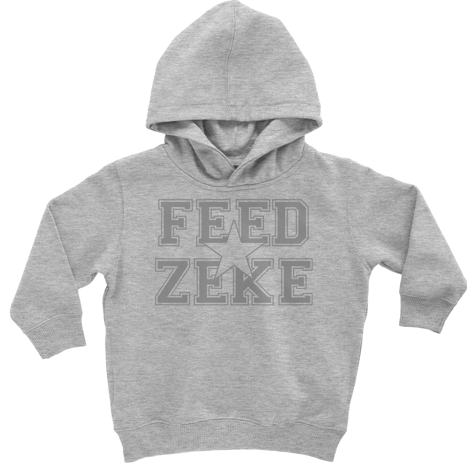 Feed Zeke Football Toddler Hoodie And Infant Fleece Romper Heather Grey