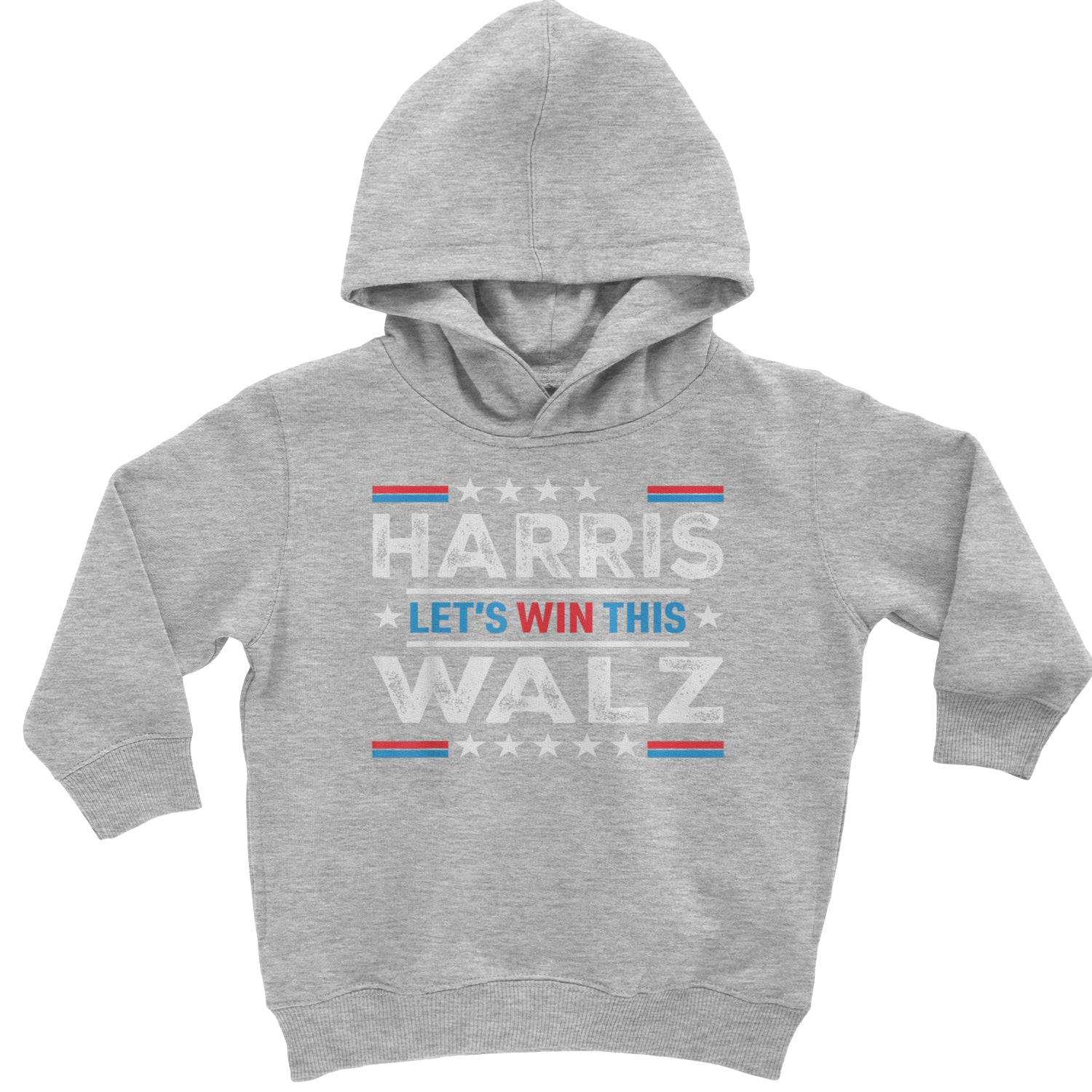 Kamala Harris and Tim Walz For President Toddler Hoodie And Infant Fleece Romper Heather Grey